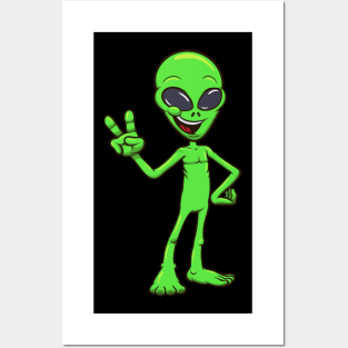 Friendly Alien Posters and Art